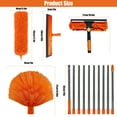 thumbnail image 6 of 20FT High Reach Duster Kit with 3-12FT Splicable Extension Pole, Cobweb Duster, Window Squeegee & Scrubber, Spider Web Brush, Feather Duster for High Ceilings & Windows, 6 of 7