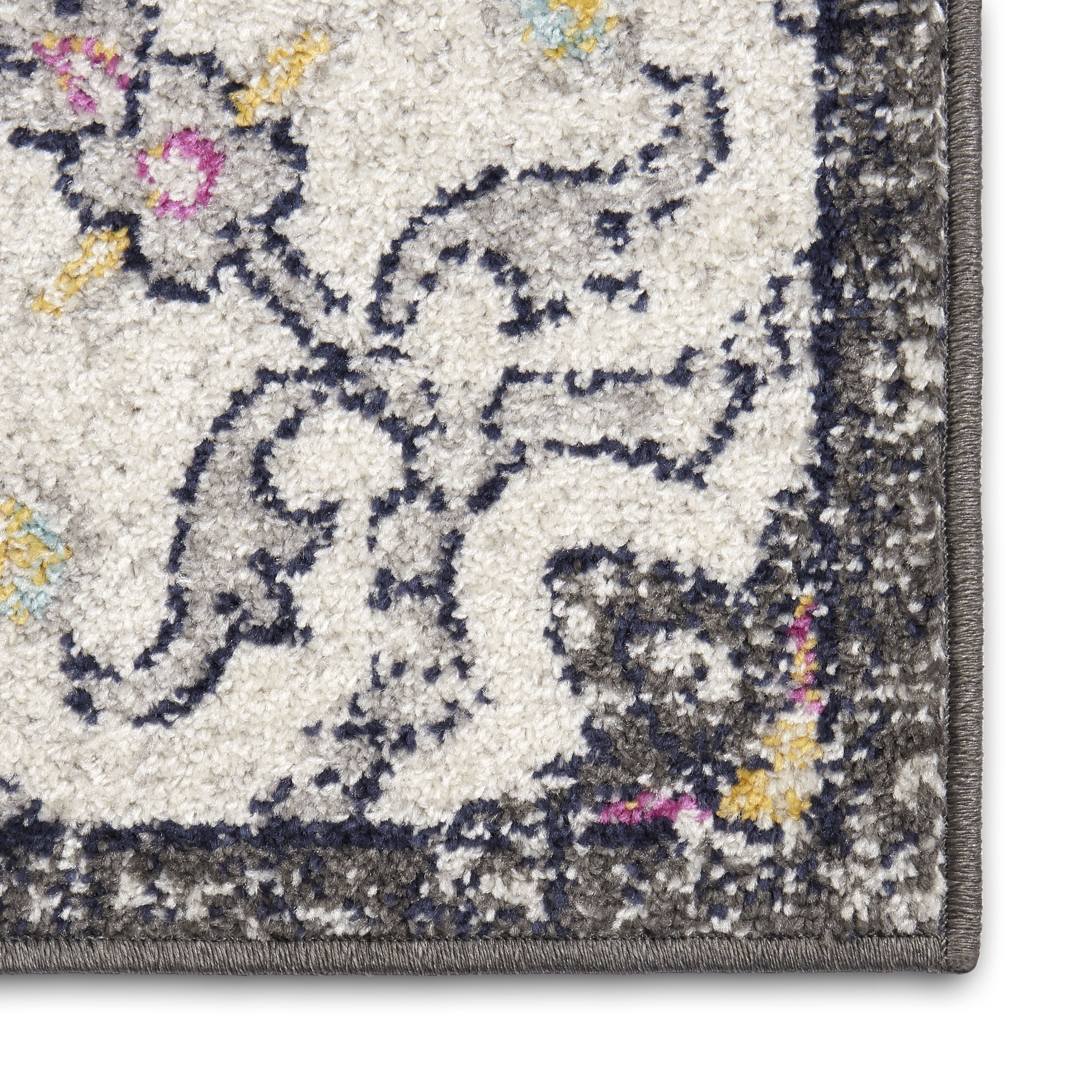 Home Dynamix Nova Astoria Medallion Area Rug, Dark Gray/Ivory, 5'2"x7'2"