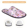 thumbnail image 3 of Balery Christmas Unicorns Pantuflas de Casa de Felpa Silenciosas con Diseño Estampado, Zapatillas Cómodas Antideslizantes de Algodón para Interior-Large, 3 of 8