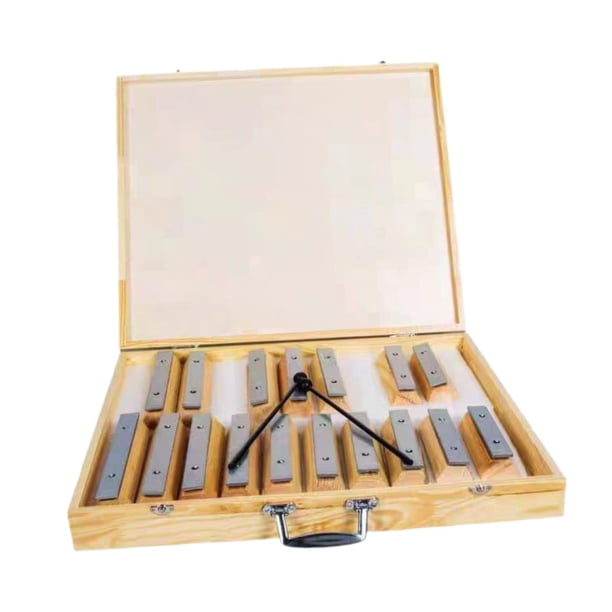 Xilófono de percusión con placa de aluminio, barra musical, juguete Montessori para bebés y niñas. 17 tonos