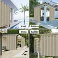 thumbnail image 4 of Easy-Going Outdoor Curtains for Patio Waterproof Cabana Grommet Curtain Panel, Beige, 100 x 95 inch, One Panel, 4 of 7