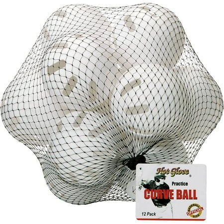 Hollow Practice Balls - Hot Glove Baseball Practice Curve Balls 12 Balls