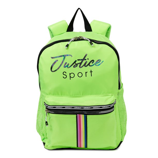 Justice JSport Girls Electric Lime Backpack