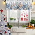 thumbnail image 5 of 2 Pack Valances for Window, Blue Eucalyptus Coastal Short Curtains for Kitchen Bedroom Living Room, Beach Starfish Shell Nautical Rod Pocket Small Window Treatment Valance Drapes 42 x 12 Inch, 5 of 8