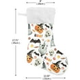 thumbnail image 4 of SKYSONIC Halloween Ghost Pumpkin Christmas Stocking 2pcs, Large Fireplace Xmas Hanging Stockings with Plush Cuff for Family Holiday Party Decorations, 17.71 x 12.20 Inch, 4 of 7