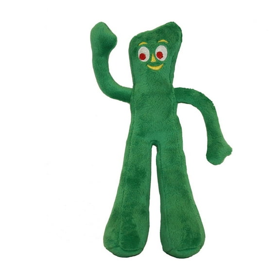 Multipet Gumby Plush Filled Dog Toy, Green, 9 inch (Pack of 10)