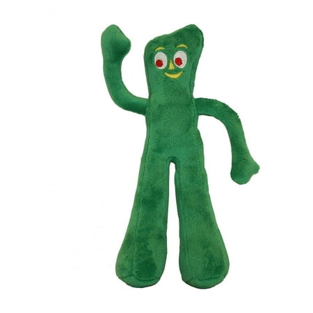 Multipet Gumby Plush Filled Dog Toy, Green, 9 inch (Pack of 3)