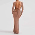 thumbnail image 5 of Vestido Mujer Ajustado Color Sólido Sin Espalda Estilo Y2K Ropa de Fiesta Ygjytge Caqui T M para Mujer, 5 of 5