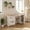 white, variant on Gaderth Folding Sewing Table, Multipurpose Portable Craft Station & Side Desk with Caster Wheels, Storage Shelves, 2 Storage Trays, Magnetic Doors