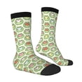 thumbnail image 3 of Uemuo Cute Chubby Frog Pattern Women's Crew Socks, Soft Durable Breathable Moisture-Wicking with Odor Control Cotton socks, 3 of 9