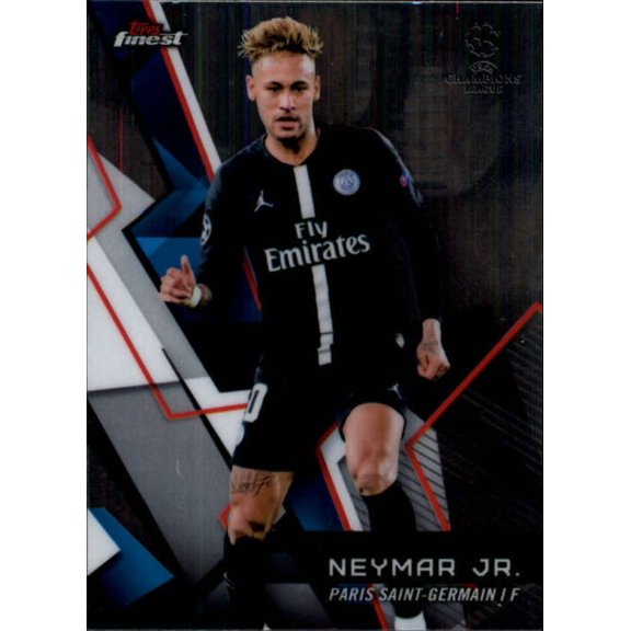 Collectible 2018-19 Finest UEFA Champions League #75 Neymar Jr. Paris Saint-Germain Soccer Trading Card