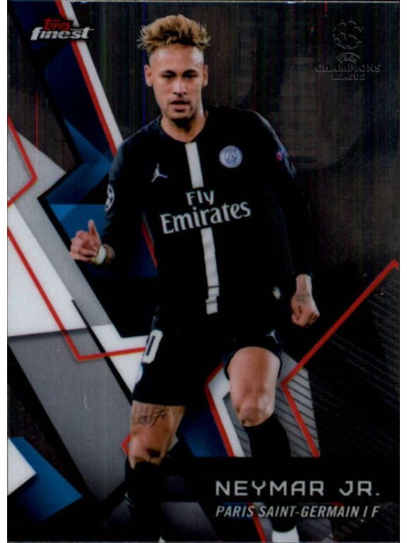 Collectible 2018-19 Finest UEFA Champions League #75 Neymar Jr. Paris Saint-Germain Soccer Trading Card