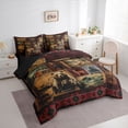 thumbnail image 3 of Homewish Wildlife Bear Deer 7pcs Bedding Comforter Set,Retro Aztec Pattern Queen Bedding Sets,Rustic Farmhouse Cabin Queen Sheet Sets For Kids,Ultra Soft Home Decor Reversible, 3 of 8