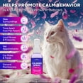 thumbnail image 3 of Calming Pheromone Spray & Scratch Repellent for Cats - Reduces Scratching Furniture, Pee - During Travel, Fireworks, Thunder, Vet Zone - Helps with Stress, Fighting, Hiding (1 pack 1.7 oz), 3 of 8