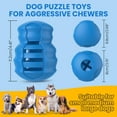 thumbnail image 4 of PcEoTllar Treat Dispensing Dog Toys for Aggressive Chewers, Beef-Flavored Rubber Treat Dispensing Puzzle Toy for Medium & Large Dogs, Blue, 4 of 8