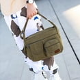 thumbnail image 6 of FNFYFH Canvas Shoulder Bag for Mens Multi-pockets Messenger Bag Sling Bags School Crossbody Bags Travel, 6 of 7