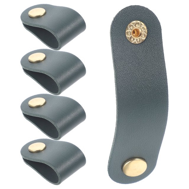 Hebilla de almacenamiento, 5 unidades, organizador de cables, correas, soporte para auriculares, brida portátil para cables, USB, viaje, cuero artificial