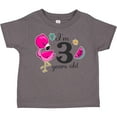 thumbnail image 3 of Inktastic I'm 3 Years Old with Flamingo and Flowers Girls Toddler T-Shirt, 3 of 5