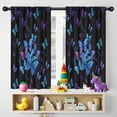 thumbnail image 5 of Blackout Kids Curtains,Black Blue Purple Butterfly Pattern Childrens Insulated Curtains Set Of 2,Bedroom Essentials,Toddler Room Decor 42"x54", 5 of 5