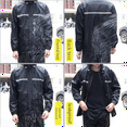thumbnail image 4 of Ensemble Imperméable pour Homme Masque Imperméable Manteau de Pluie Extérieur Travail Randonnée Cyclisme Pêche Imperméable Manteau de Pluie Anti-Tempête, TTTG, 4 of 5