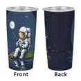 thumbnail image 4 of Funny Astronaut Tumbler with Lids And Straws Insulated Cup Reusable Stainless Steel Water Bottle Travel Mug, 4 of 8