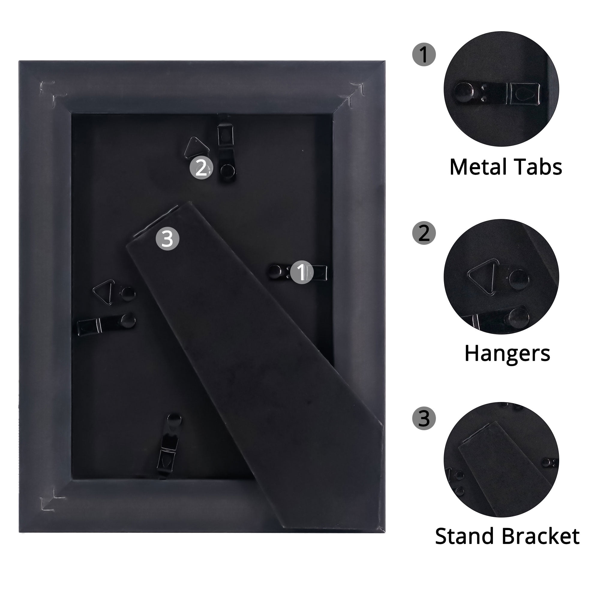 GraduationMall Mahogany with Gold Beads 5x7 Picture Frames for Wall or Tabletop 2-Pack