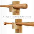 thumbnail image 4 of 2 Receptacles Baseball Bat Rack, Displayed Horizontally, Wooden Baseball Bat Rack, Handmade Solid, With Felt Lining And Wall Mounted Bat Rack, 4 of 5