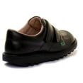 thumbnail image 3 of Kickers Kick Lo Velcro Junior's Double Hook And Loop Strap Leather Shoes In Black Size 5, 3 of 6