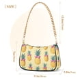 thumbnail image 3 of FORMRS Womens Shoulder Bag with Chain Strap Clutch Purse Cute Tote Handbag, Pineapple Love, 3 of 7