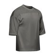 thumbnail image 2 of Cmfcve Round Neck T-shirts for Men Stretch Mesh Top Blouses Short Sleeve Pullover Sports T-shirt, 2 of 5