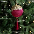 thumbnail image 1 of XWSHYW Adornos Colgantes Adorno Navideño con Forma de Farol Dorado y Perlado de Terciopelo para Árbol de Navidad, 1 of 6