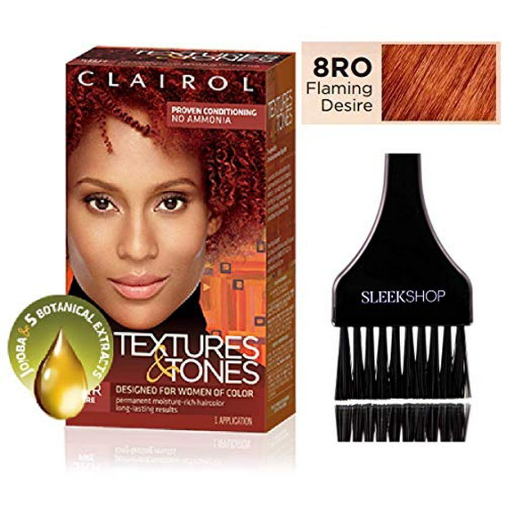 Clairol TEXTURE & TONES Permanent MoistureRich Haircolor, No Ammonia (w/Sleek Brush) Hair Color