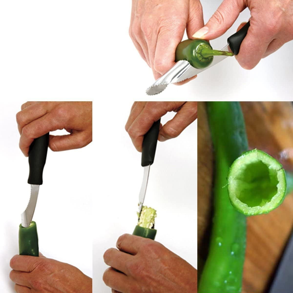 Jalapeno Pepper Corer, Pepper Cutter Corer Slicer Tomato Fruit Kitchen  ToolsX2