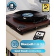 thumbnail image 3 of Reproductor de discos de vinilo con Bluetooth 5.3 de entrada y salida | Tocadiscos con parlantes y grabación USB | Tocadiscos Bluetooth con entrada AUX y salida RCA | Alfombrilla incluida | Tocadiscos, 3 of 5