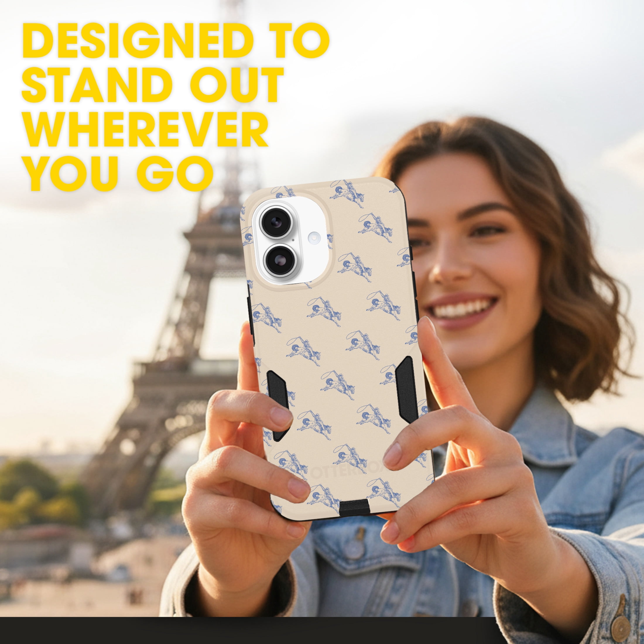 OtterBox iPhone 17 (Only) – Commuter Series Case – Built-In MagSafe – Thin, Dual-Layer, Pocket-Friendly, Port Cover – American Cowboy