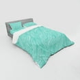 thumbnail image 3 of Ambesonne Green Bedding Set 3 Pcs, Abstract Doodle Leaves, Twin, Green, 3 of 3