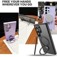 thumbnail image 6 of Phone Case for Samsung Galaxy S24 Ultra 6.8 inches, 360° Rotatable Magnetic Ring Stand [Compatible with MagSafe] [Military Grade Protection] Shockproof Phone Covers for Women Men(White), 6 of 14