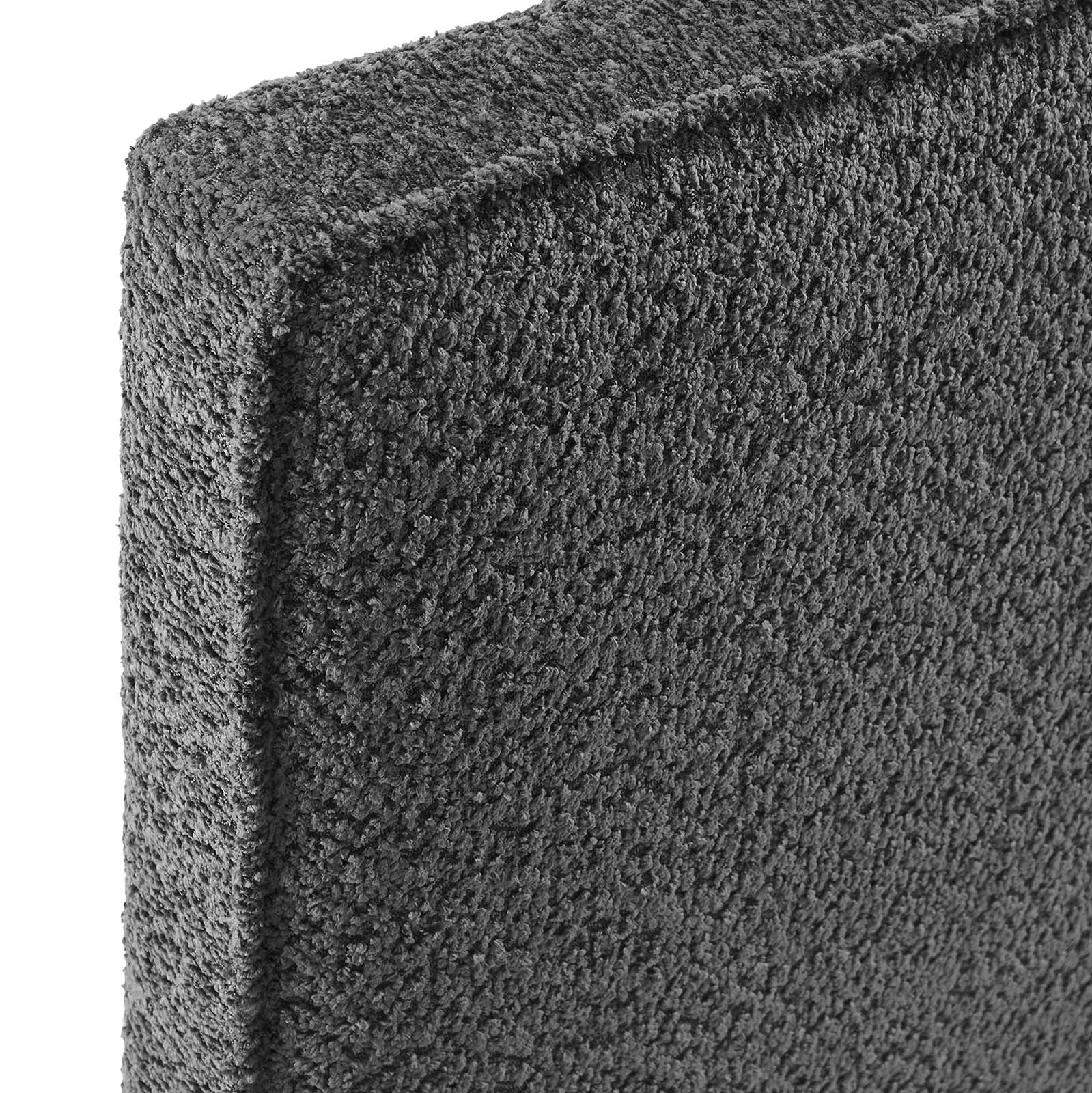 Lindee Boucle Fabric Full Headboard in Slate