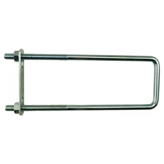 5/16"-18 x 2" x 7" Zinc Plated Steel Square U-Bolt (10 pcs.)