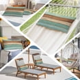 thumbnail image 6 of Farmhouse Teal Blue Brown Pillow Covers, Linen Long Throw Pillow Case, Vintage Wooden Striped Holiday Pillow Protector Decorative Cushion Cover for Living Room/Bedroom 20" x 30", 6 of 8