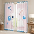 thumbnail image 2 of Homewish Cartoon Rabbit Black Out Curtains for Preppy Children,Kawaii Animal Curtains Pack of 2 (42x63 Each),Pink Blue White Bedroom Curtains,Breathable Home Decor, 2 of 6