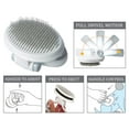 thumbnail image 6 of Pet Life ® 'Gyrater' Travel Self-Cleaning Swivel Grooming Slicker Pet Brush, 6 of 6