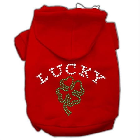 Mirage Pet Products Four Leaf Clover Outline Hoodies Red L - 14