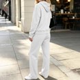 thumbnail image 4 of Aofany Womens Two Piece Matching Outfits Workout Sets Casual Long Sleeve Zip Up Hoodie Sweatshirt Jacket & Long Sweatpants Fall Winter Tracksuit Set, 4 of 4
