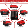 thumbnail image 5 of CMCB104 Replace for 20V Craftsman V20 Lithium-ion Battery Charger for CMCB201 CMCB202 CMCB203 CMCB204 CMCB205 CMCB209,Charger CMCB100,CMCB101 CMCB104, CMCB124, CMCB102, 5 of 7