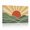 Sage Green, variant on XaaKee Retro Retro Landscape Vector Waves Sunburst Canvas Art Prints Inner Framed 18*12Inch