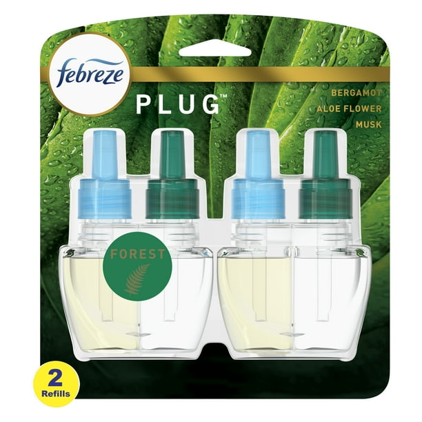 Febreze Origins Fade Defy PLUG Air Freshener & Odor Eliminator, Forest (2) .87 fl. oz. Oil