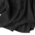 thumbnail image 4 of Black Shirts for Women Fashionable Casual Solid Color Pleated Cotton and Linen Tops Shirts and T Shirts, 4 of 6