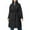 Black, variant on Women's Diamond-pattern Quilted Coat Long Puffer with a Knee-Length Silhouette and Loose Fit Diamond-Pattern Coat Featuring Long Sleeves and a Warm Design