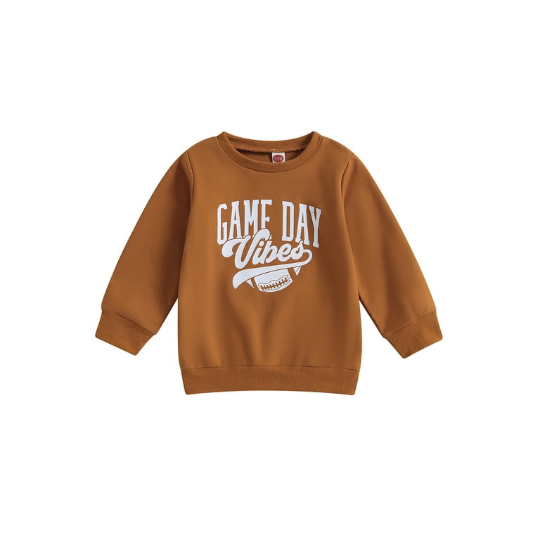 Inevnen Toddler Infant Baby Boys Girls Football Outfit American Football  Game Day Sweatshirt Football Fall Clothes 